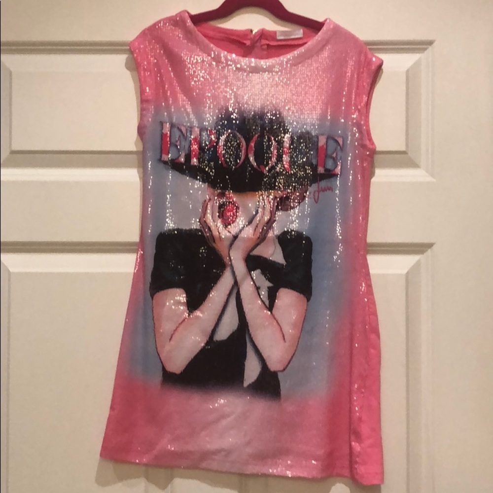 Fun & Fun dress girls / size 10 / pink / sequins